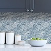 NuWallpaper Saybrook Peel and Stick Wallpaper: Removable Vinyl, Modern Wave Pattern, Self-Adhesive, Blue, 30.75 Sq Ft Coverage - 3 of 4