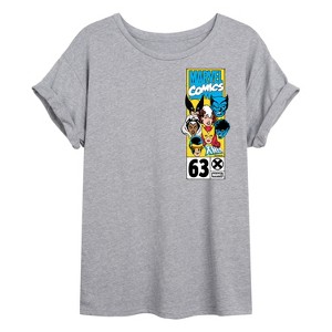 Women's - Marvel - X Men Heads Oversized Graphic T-Shirt - 1 of 4