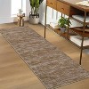 Acekool Washable Rug 【size】, Modern Abstract Non Slip Low Pile Soft Indoor Carpet for Living Room Bedroom Playroom, Stain Resistant, 【color】 - 4 of 4