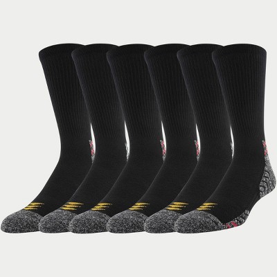 PowerSox Men's Workwear 6pk Quarter Athletic Socks  - Peacoat/Khaki