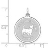Black Bow Jewelry Sterling Silver Laser Etched West Highland Terrier Pendant, 19mm - 4 of 4