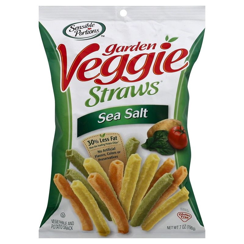 Sensible Portions Sea Salt Garden Veggie Straws - 7oz, 1 of 7