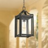 Franklin Iron Works Rockford Rustic Outdoor Hanging Light Black Iron 17" Clear Beveled Glass for Post Exterior Barn Deck House Porch Yard Patio Home - 2 of 4