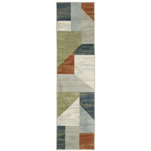 Bryant Contemporary Geometric Indoor Area Rug Gray - Captiv8e Designs - 1 of 4
