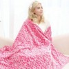 Pink Leopard Throw Blanket - Cheetah Print Fuzzy Plush Blanket for Women Girls 50" X 60" - 2 of 4