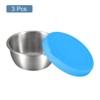 Unique Bargains Stainless Steel Lunch Box Condiment Containers with Lids 3 Pcs - 3 of 4