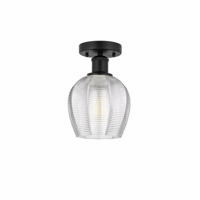 Norfolk - 1 Light Semi-Flush Mount In Industrial Style-9.62 Inches Tall and 5.75 Inches Wide