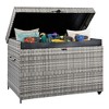 Bigget Outdoor 230 Gallon Steel Wicker Patio Deck Storage Box - 3 of 4
