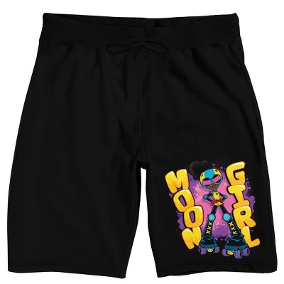Moon Girl and Devil Dinosaur Moon Girl on Roller Skates Men's Black Sleep Pajama Shorts