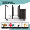 PE Rattan Outdoor Pool Caddy with Rolling Wheels, Patio Wicker Poolside Float Storage Basket for Cushions, Floaties, Noodles, Life Vests, Beach Balls - 4 of 4