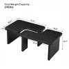 Single L Shape MDF Detachable Coffee Table,Farmhouse Rectangle Wood Coffee Table,Dining Room Garden Tea Side Table-Coolbibila - 4 of 4