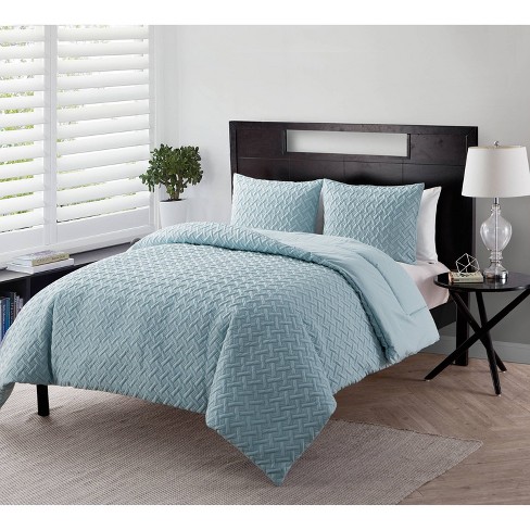 Twin Xl Nina Embossed Comforter Set Blue - Vcny Home : Target
