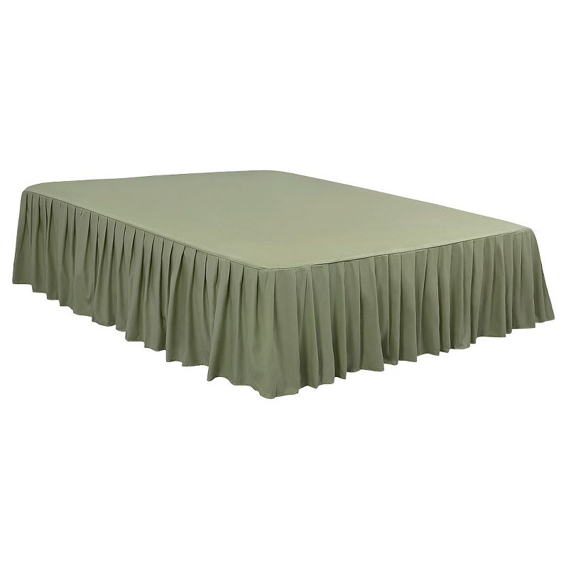 1 Piece Polyester Ruffled Durable Solid Bed Skirt with 16" Drop - PiccoCasa, 2 of 5