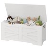 Storage Chest, Toy Chest With Lids, Wood Toy Organizer Box With Safety Hinge, Entryway Storage Trunk Bench, Supports 350 Lbs - 2 of 4