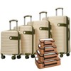 Sapphtopaz Luggage Set, Carry On Luggage Suitcase with 4 Packing Cubes, ABS Hard Shell Lightweight Expandable Luggage, 20" Carry-On Luggages - 4 of 4