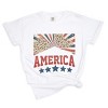 Simply Sage Market Women's Coquette Patriotic Cherries Short Sleeve Garment Dyed Tee - 2 of 4