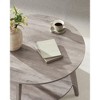 2 - Tier Round Coffee Table with Storage - 31.5 x 17.7 Inches, Easy to Assemble for Living Room - 4 of 4