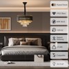 Whizmax Modern New Crystal Chandelier, Black and Gold Glass Lamp, Suitable for Bedroom, Living Room, Study Room - 3 of 4