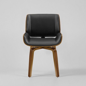 Art Leon Bentwood Swivel Dining Chair with PU Leather and Solid Wood Legs - 1 of 4