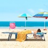 Tangkula 2 PCS Folding Chaise Lounge Chair Sunbathing Recliner w/ Removable Pillow Navy Blue - 2 of 4