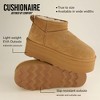 CUSHIONAIRE Hippy Women’s Platform Ankle Boots – Genuine Suede, Faux Fur Lining, Cozy Winter Slip-On Design, Comfortable Footwear - 4 of 4