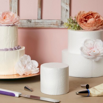 White Foam 3-Tier Round Cake Dummy Set for Decorating