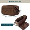 PAVILIA Toiletry Bag for Men, Travel Essentials Shaving Dopp Kit, Water Resistant Cosmetic Makeup Organizer Case - 4 of 4