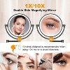 FASCINATE  Wall Mounted Makeup Mirror with 1X/10X Magnification,Super Large,2- Sided,3 Color Dimmable Lights, 360° Swivel, Extendable Plug - 4 of 4
