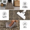 Acekool 5x7 Washable Area Rug, Modern Farmhouse Geometric, Non-Slip, Soft Low Pile, Easy Care Neutral Carpet for Living Room, Bedroom,  Light Brown - 4 of 4