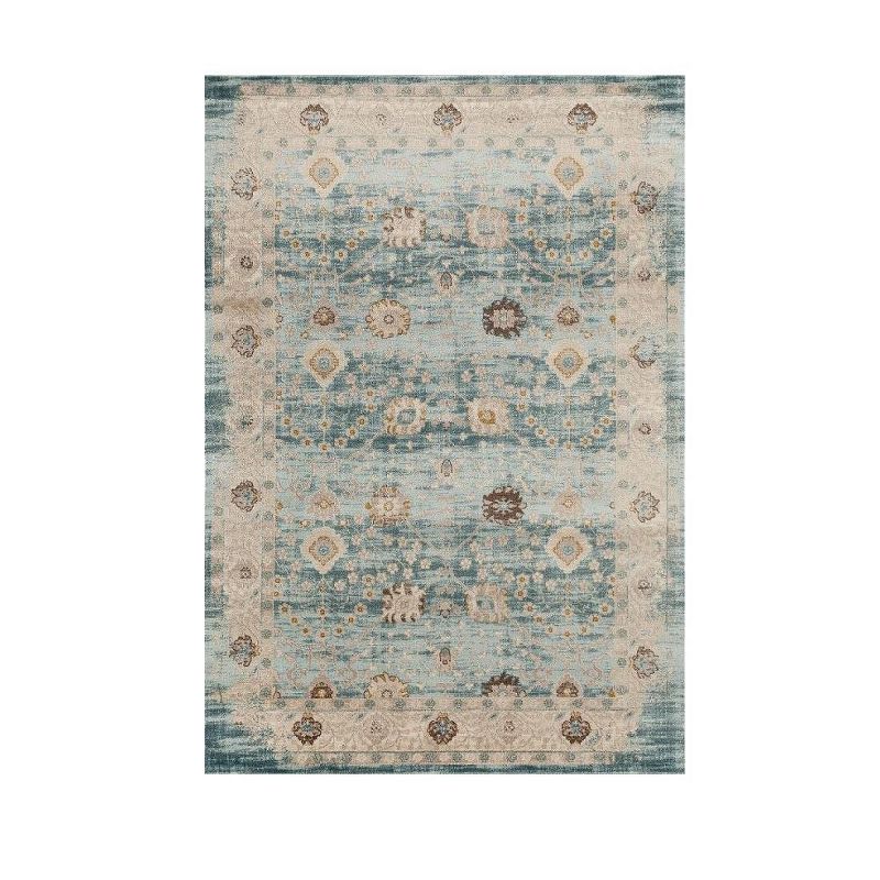 Luxe Weavers Floral Distressed Area Rug, Boho Chic Carpet, 1 of 8