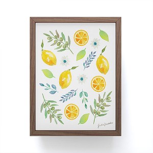Julia Madoka Watercolor Lemons and Olives Framed Mini Art Print - Society6 - 1 of 3