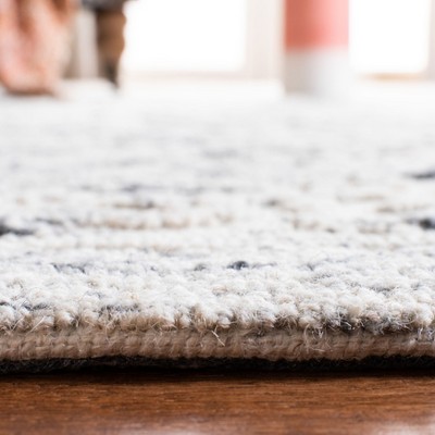 Ivory and Charcoal Hand-Tufted Wool 8' x 10' Rug