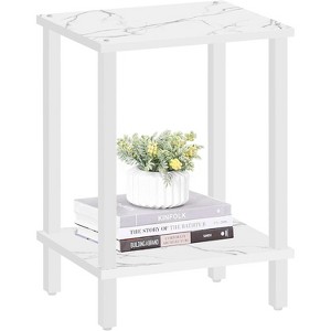 Table, Set of 2, Side Table, Nightstand, 2-Tier Storage Shelf, Sofa Table for Small Space, Living Room, Bed Room - 1 of 4