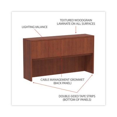 Medium Cherry 35'' H Hutch with Doors and Compartments