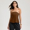 Women's Strapless Sculpted Top - A New Day™ Black - 3 of 3