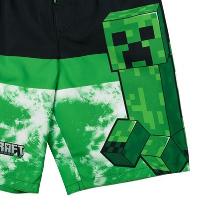 Minecraft Big Boys' Print Active Bottoms Black and Green 8 — фото 4