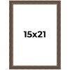 PosterPalooza | Elegant Brown Picture Frame - UV Acrylic, Foam Board Backing, Hanging Hardware - 2 of 4