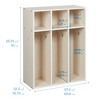 ECR4Kids Streamline 3-Section Coat Locker, Toddler Size - 2 of 4
