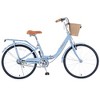 YONWAY 24 Inch Single Speed Folding Lady Bike , Durable Steel Frame Cruiser Bike,with Dual Brakes,Basket & Rear Rack  for Commuting - 2 of 4
