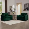 Corduroy Armrest Sofa Set with Two Single Sofa, Ideal for Bedroom and Office - 2 of 4
