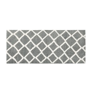 ChicFurnit Bath Rug and Mat Reversible High Pile Microfiber Bath Rug with Dual Design for Bathroom, Gray, 60"*24"*1.25" - 1 of 4