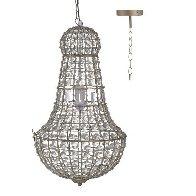 26.5" Acrylic Chandelier Gold/Clear - A&B Home