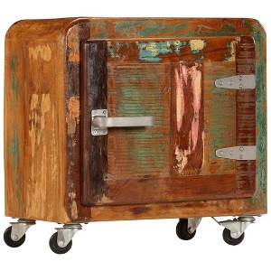 vidaXL Bedside Cabinet 19.7"x11.8"x19.7" Solid Reclaimed Wood - 1 of 4