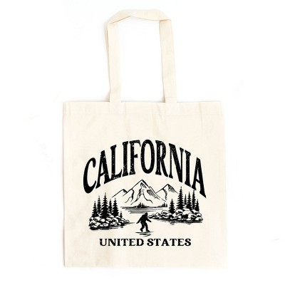 City Creek Prints California Forest Scene Canvas Tote Bag - 15x16 - Natural