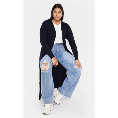 Women's Plus Size Goldie Cardigan - navy | CITY CHIC