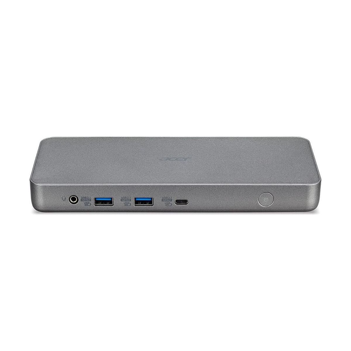 Refurbished Acer USB-C Dock D501 ADK020 Dual HDMI+DisplayPort 8USB Ports 60W PD Gigabit Ethernet Audio Chromebook Certified  Manufacturer Refurbished