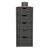 NicBex 5 Drawers Narrow Dresser,Slim Storage Chest of Drawers with Cutout Handle for Bedroom,Living Room,Entryway,Hallway - 4 of 4