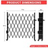Aluminum Single Folding Security Gate, Flexible Expanding Security Gate, Folding Driveway Door Gate, 360°Rolling Barricade Gate, Black - 2 of 4