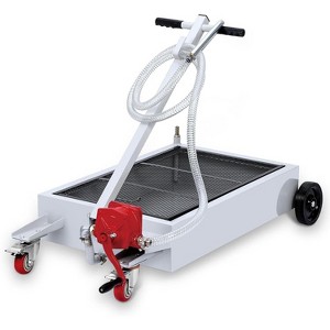 Oil Drain Pan with Electric Pump, Low Profile Design, Includes 6.8 ft Hose & Rolling Cart, for Easy Oil Changes - 1 of 4