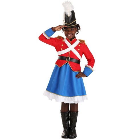 HalloweenCostumes.com Small Girl Girl's Toy Soldier Costume, Black/Blue/Red